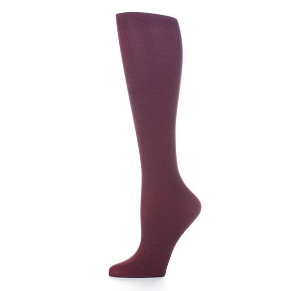 Celeste Stein Celeste Stein Celeste-Stein-CMPSQ-3-PURP-SOLID 20-30 mmHg Womens Compression Sock with Solid Pattern; Purple - Queen Celeste-Stein-CMPSQ-3-PURP-SOLID